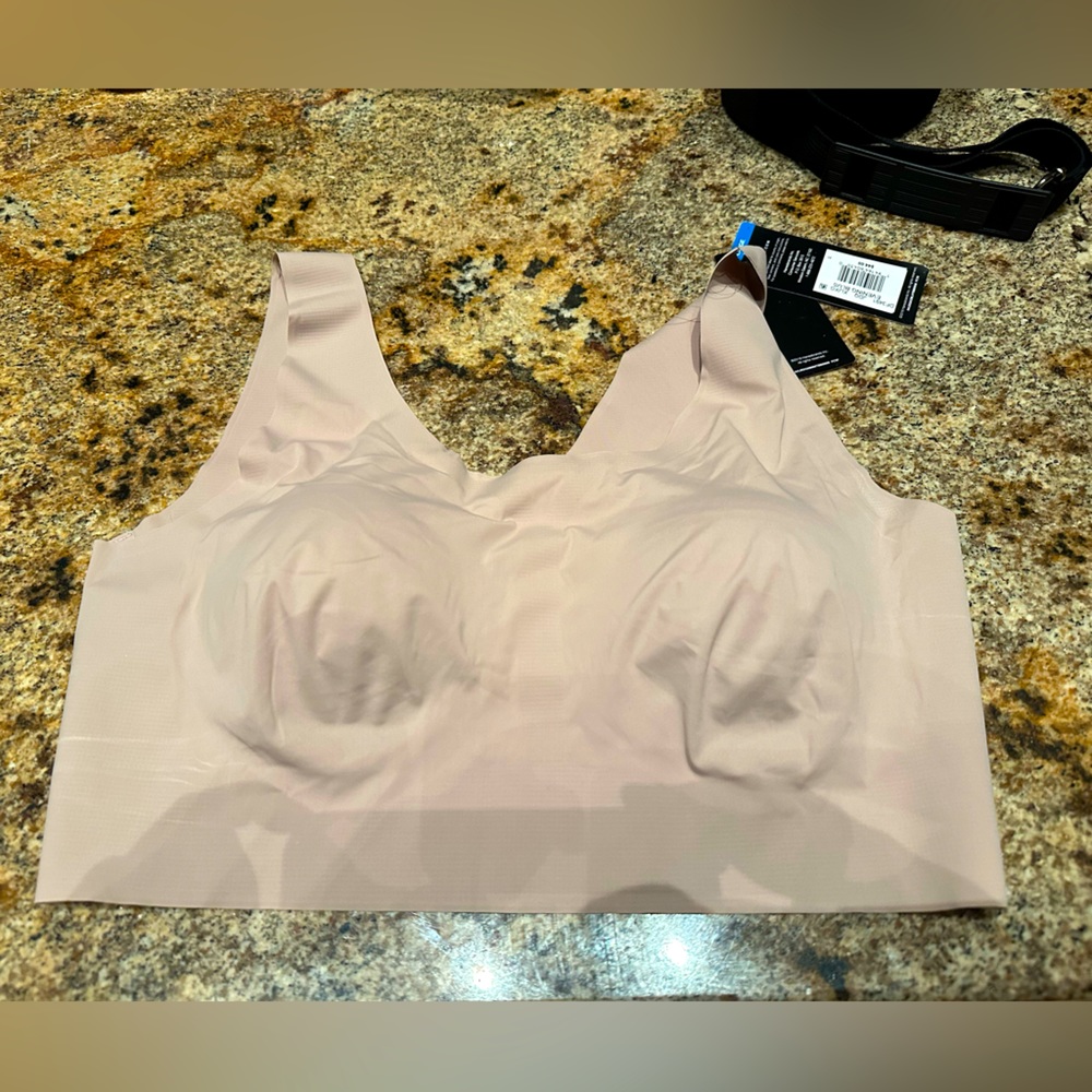 Beige seamless bra